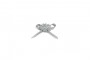 Boutonnière noeud diamant sur sticker 4,5 cm decofestive.fr 1115-bt
