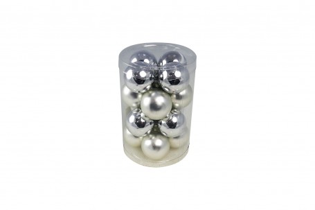 Mini-boules en verre brillant et mat 3,5 cm decofestive.fr 1553-ag