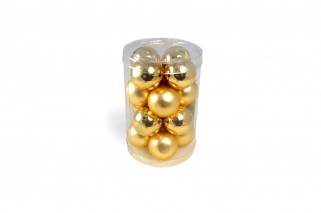 Mini-boules en verre brillant et mat 3,5 cm decofestive.fr 1553-or