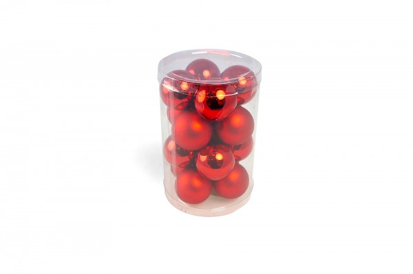 Mini-boules en verre brillant et mat 3,5 cm decofestive.fr 1553-rg