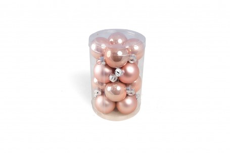 Mini-boules en verre brillant et mat 3,5 cm decofestive.fr 1553-rp