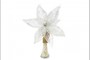 Fleur coton pailletée sur pince decofestive.fr 3489-030-1