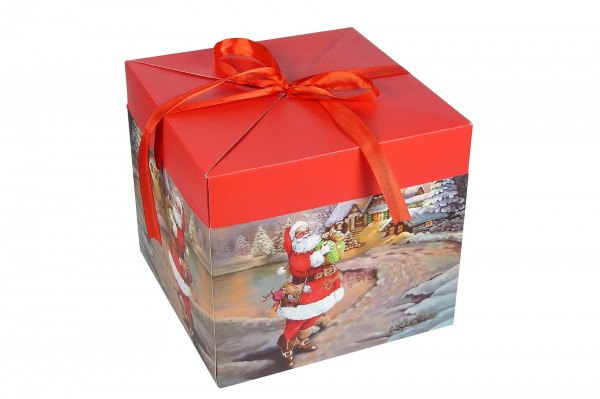 Boite cadeau Père Noël avec ruban decofestive.fr 5334