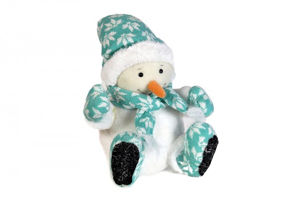 Bonhomme de neige bonnet bleu (2 modèles) 30 cm decofestive.fr 5348-001