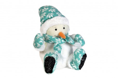 Bonhomme de neige bonnet bleu (2 modèles) 30 cm decofestive.fr 5348-001