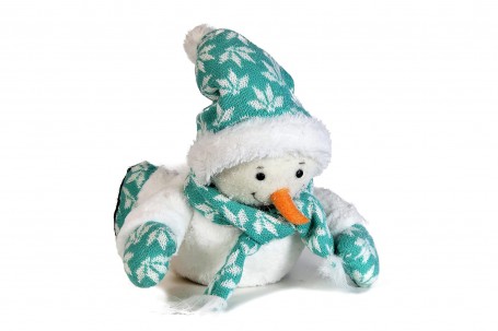 Bonhomme de neige bonnet bleu (2 modèles) 30 cm decofestive.fr 5348-002