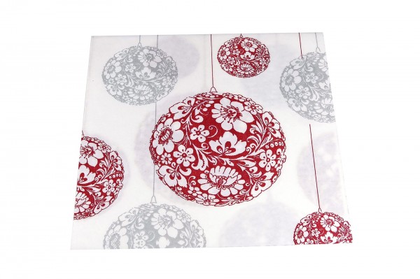 Serviette aspect tissu Boules 40 x 40 cm decofestive.fr 5493-rg