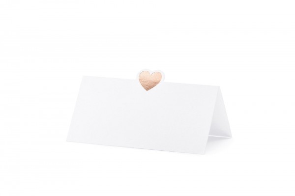 Marque-place BLANC coeur brillant 10 x 5 cm decofestive.fr 5569-rs