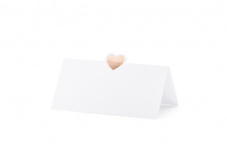 Marque-place BLANC coeur brillant 10 x 5 cm decofestive.fr 5569-rs