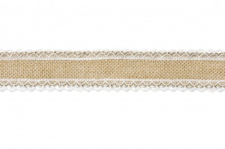 Ruban jute bordé dentelle 5 cm x 5 m decofestive.fr 5827-nt