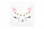 Serviette blanche déco Chaton 33 x 33 cm decofestive.fr 5909