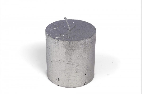 Bougie pilier métaliisée 7 cm decofestive.fr 6016-ag