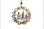 Suspension ronde en bois Joyeux Noël 15,5 cm decofestive.fr 6116-or