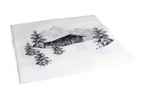 Serviette aspect tissu Refuge 40 x 40 cm decofestive.fr 6145-ag