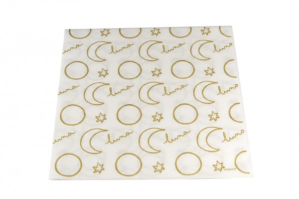 Serviette aspect tissu Luna 40 x 40 cm decofestive.fr 6235-or