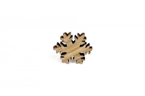 Flocons à parsemer en bois 4 cm decofestive.fr 6686-nt