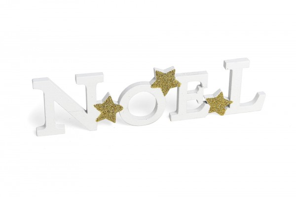 Mot Noël avec étoiles 15 cm decofestive.fr 6715-bl