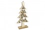 Sapin bois clair sur socle déco Noël et fourrure 30 cm decofestive.fr 6729-bl