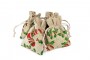 Sachet en lin impression houx 10 cm decofestive.fr 6736-nt-1