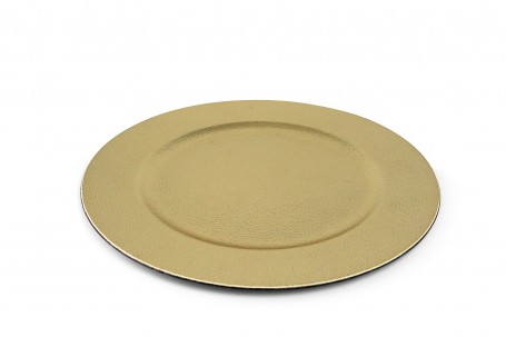 Assiette de présentation aspect cuir 33 cm decofestive.fr 6820-or