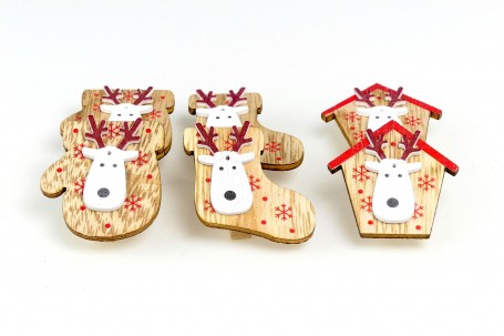 Figurines sur pinces (2 modèles) 4,5 cm decofestive.fr 6833-001