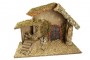 Crèche en bois avec mousse et paille 37 cm decofestive.fr 6842-nt