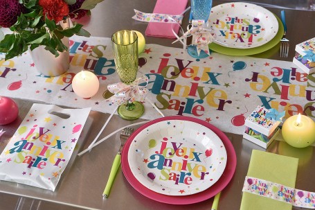 Assiette Joyeux anniversaire Festif 22,5 cm decofestive.fr 3121-all-2