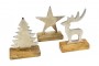 Symbole de Noël en métal sur socle en bois (3 modèles) 12 cm decofestive.fr 6794-all