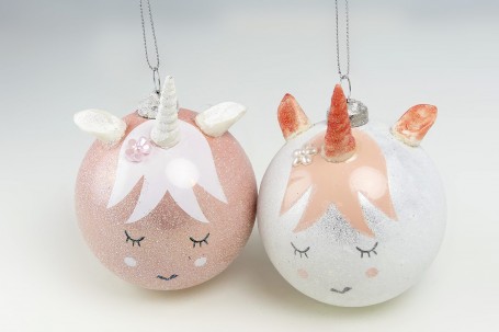 Boule licorne en verre 8 cm decofestive.fr 6859-all