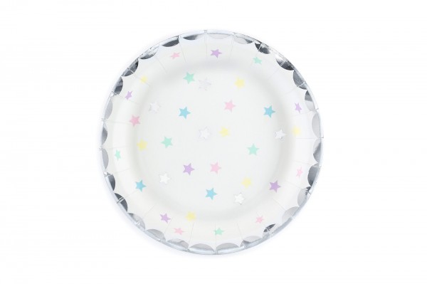 Assiette étoiles multicolore 18 cm decofestive.fr 6430-cl