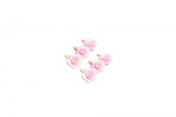 Rose en papier sur pince 3 cm decofestive.fr 6511-rp