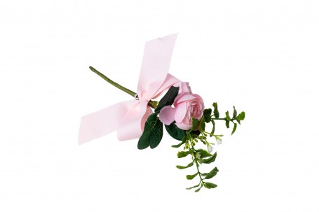 Branche de pivoines et feuillage avec ruban 20 cm decofestive.fr 6535-rs