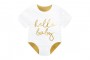 Serviette Hello Baby 16 x 16 cm decofestive.fr 6888-or