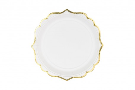 Assiette avec liseré OR 18,5 cm decofestive.fr 6914-bl