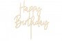 Cake topper Happy Birthday en bois 16,5 cm decofestive.fr 6925-nt