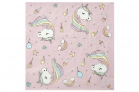 Serviette licorne PASTEL 33 cm decofestive.fr 6942-cl