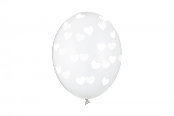 Ballon imprimé cœur 30 cm decofestive.fr 7010-bl