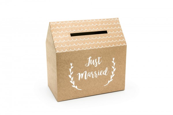 Urne Just married en kraft 30 cm decofestive.fr 7660-kr-1