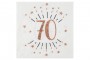 Serviette âge anniversaire étincelant rose gold decofestive.fr 7034-070