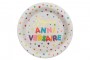 Assiette anniversaire ballon multicolore decofestive.fr 7039-cl