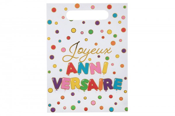 Sachet bonbons anniversaire ballon multicolore decofestive.fr 7519-cl