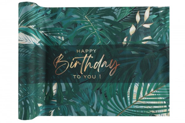 Chemin de table happy birthday jungle decofestive.fr 8665-zz