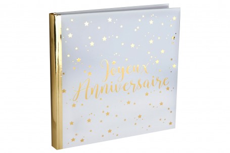 Livre d'or Joyeux anniversaire 24 cm decofestive.fr 6358-or