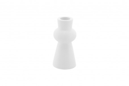 Bougeoir chandelier céramique blanc 12,4 cm decofestive.fr 8695-bl